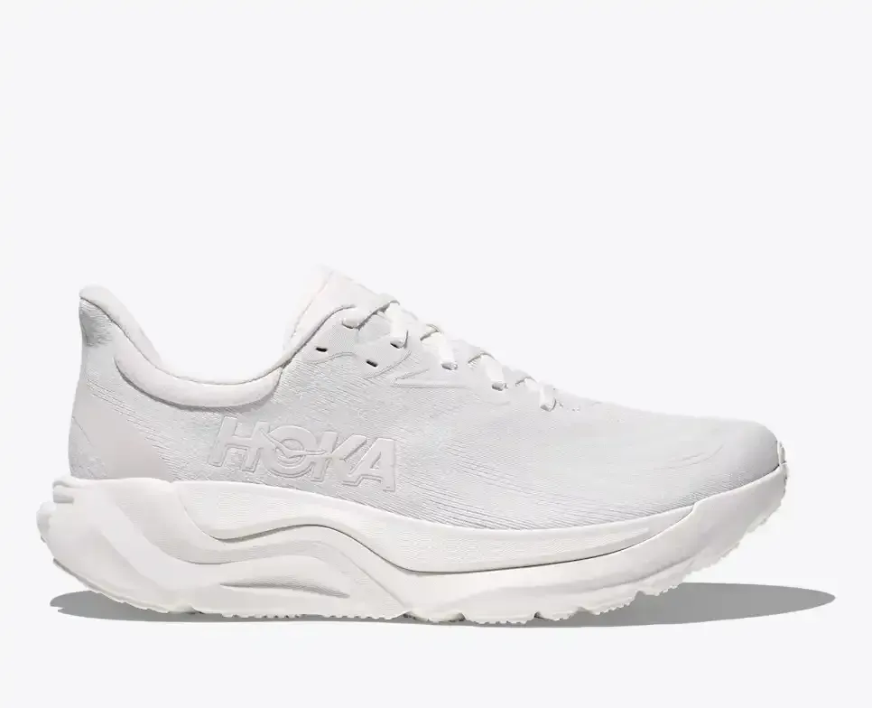 HOKA Arahi 8 White - Men's Road Running Shoes & Trainers - front view
