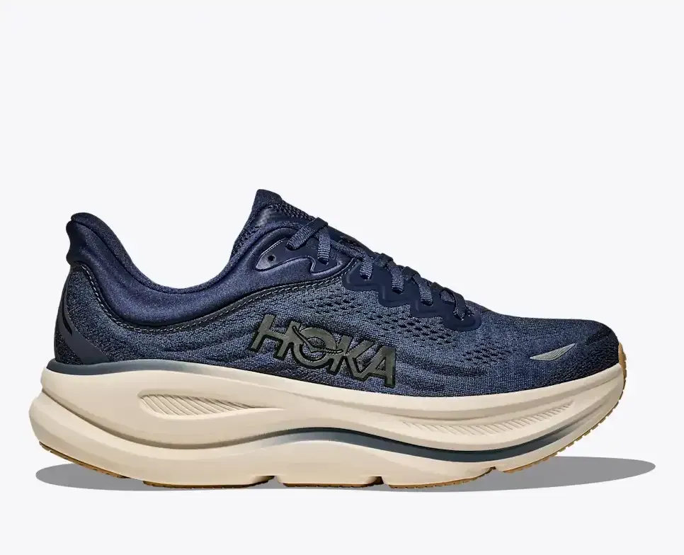 HOKA Bondi 9 Midnight Blue Varsity Navy - Men's Road Running Shoes & Trainers - front view