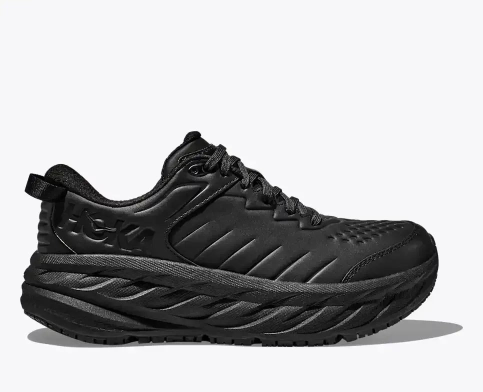 HOKA Bondi SR Black - Men's Running Shoes & Trainers - front view