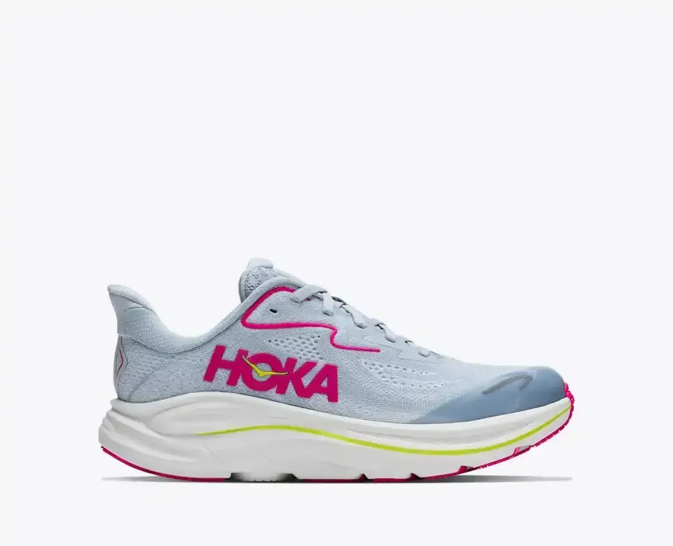 HOKA Clifton 10 Overcast Neon Dragonfruit (GS) - Big Kids - front view