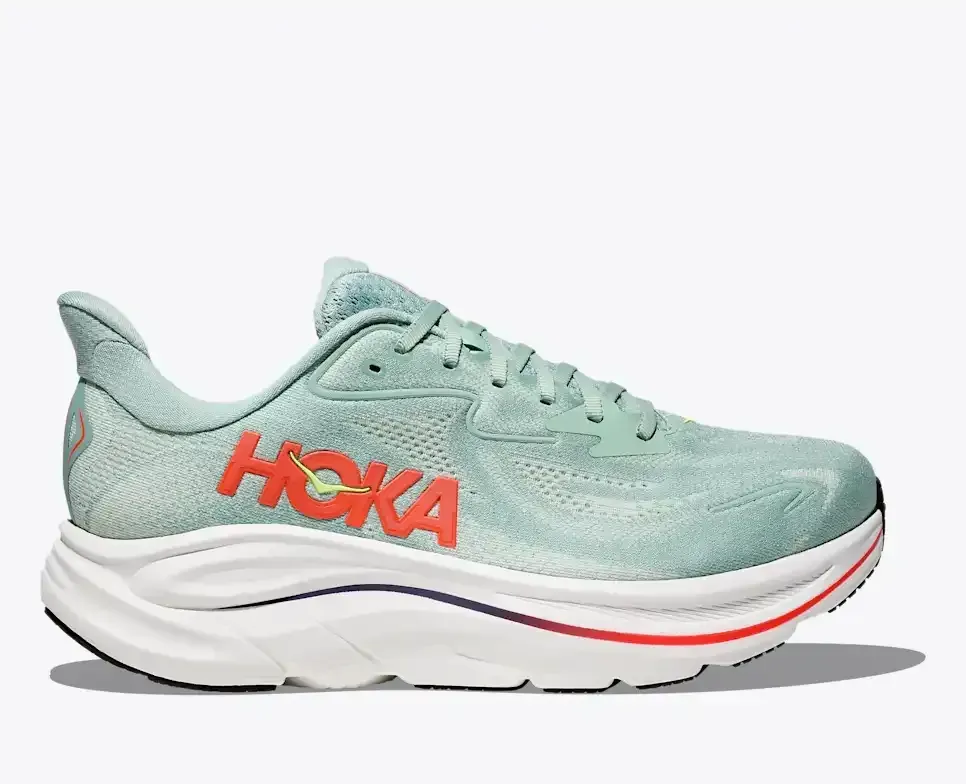 HOKA Clifton 10 Sage Neon Flame - Clifton 10 - front view