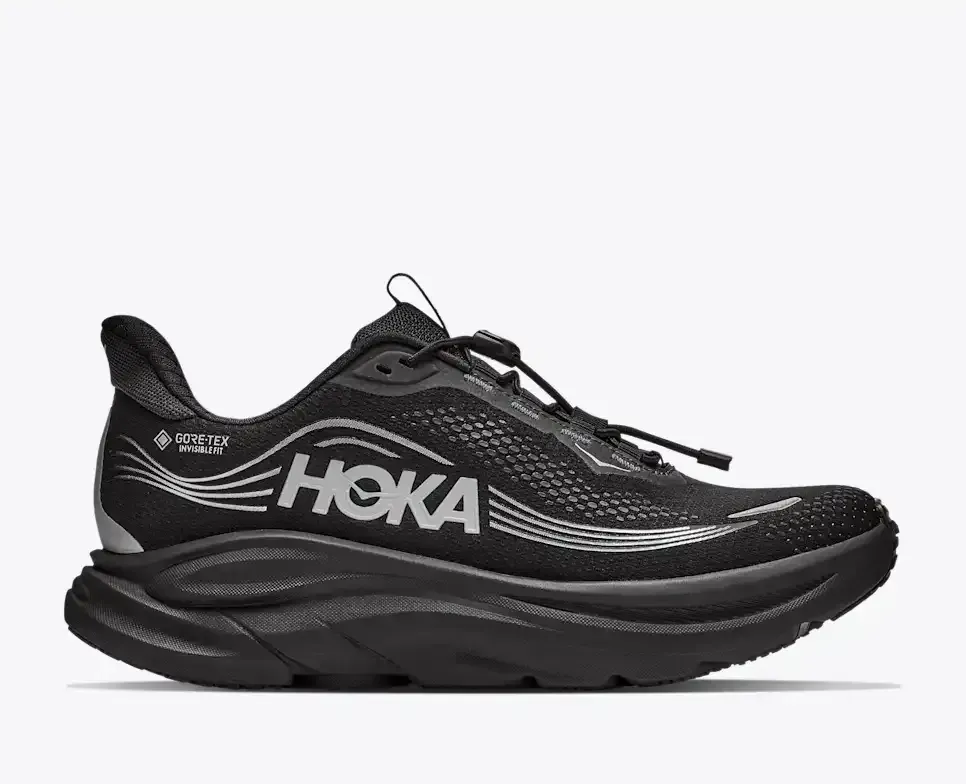 HOKA Clifton 11 GORE-TEX Black (Women’s) - Road Running Shoes - front view