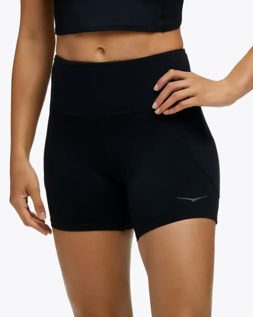 HOKA Elaro 5″ Bike Short Black - Ladies Running Shorts, Leggings & Trousers - front view