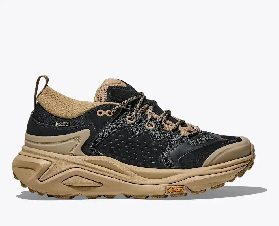 HOKA Elite Terrain System Kaha 3 Low GORE-TEX Black Khaki - Men's Running Shoes & Trainers - front view