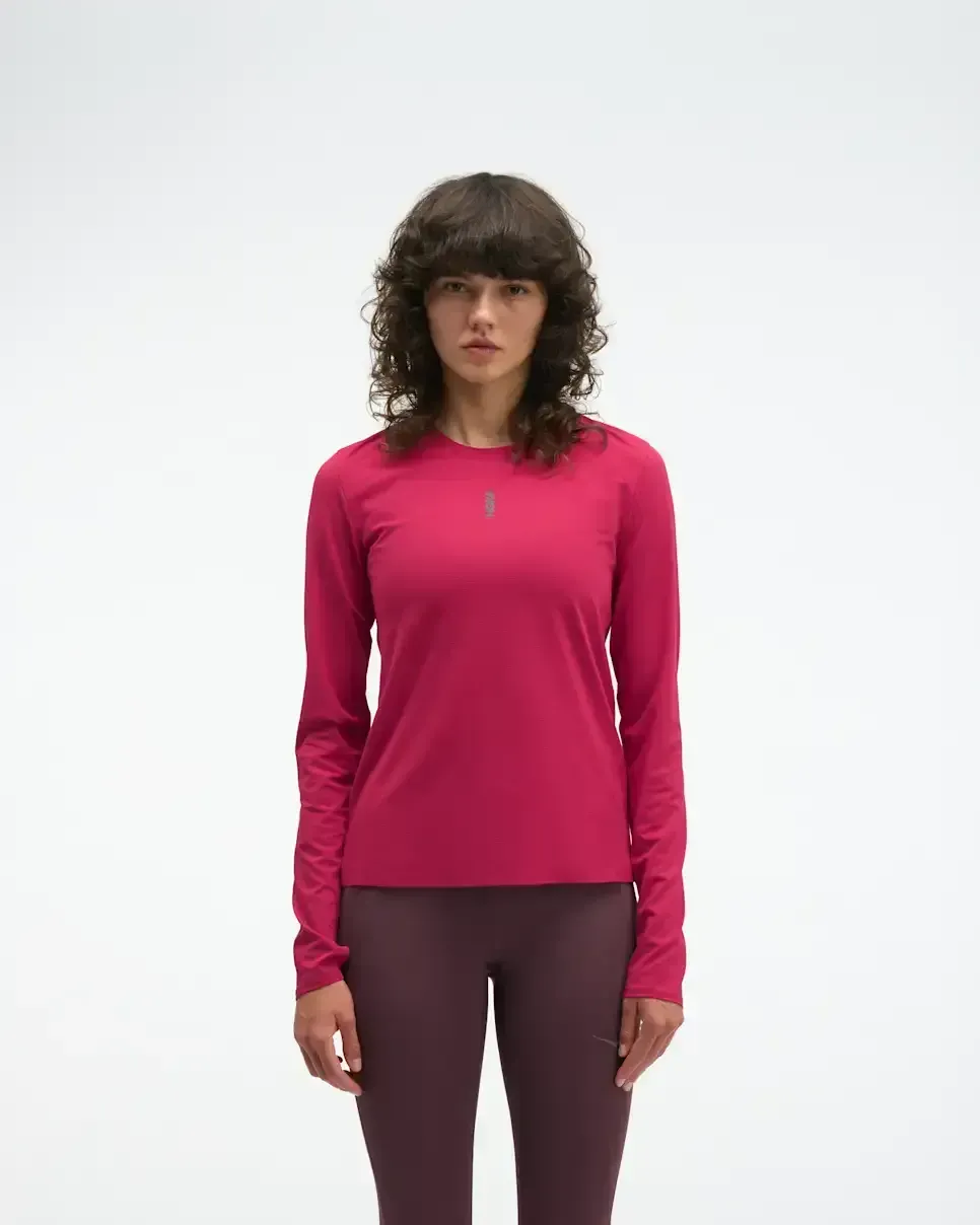 HOKA EveryRun Long Sleeve Red Agate (Women’s) - New Releases - front view
