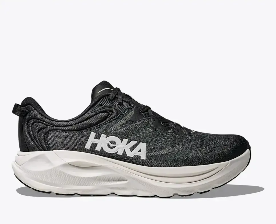 HOKA Gaviota 6 Black White - Men's Road Running Shoes & Trainers - front view