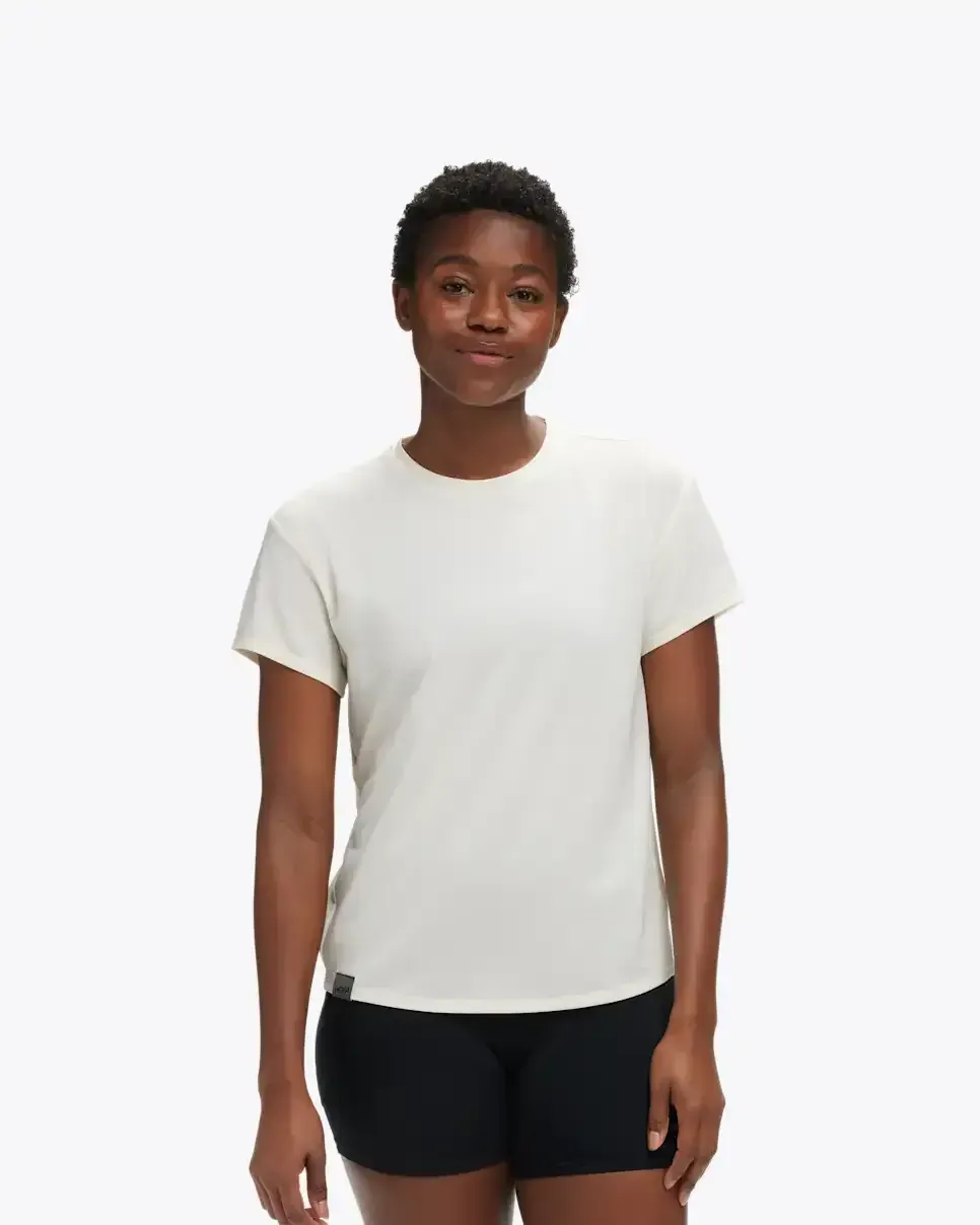 HOKA Hoka Essential Tee Eggnog (Women’s) - Women's Products - front view