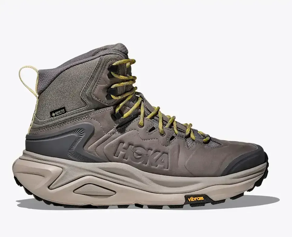 HOKA Kaha 3 Mid GORE-TEX Gravel Cement - Hiking Boots & Shoes - front view