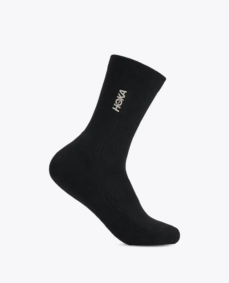 HOKA Lifestyle Crew Sock Black - Men's HOKA Exclusives - front view
