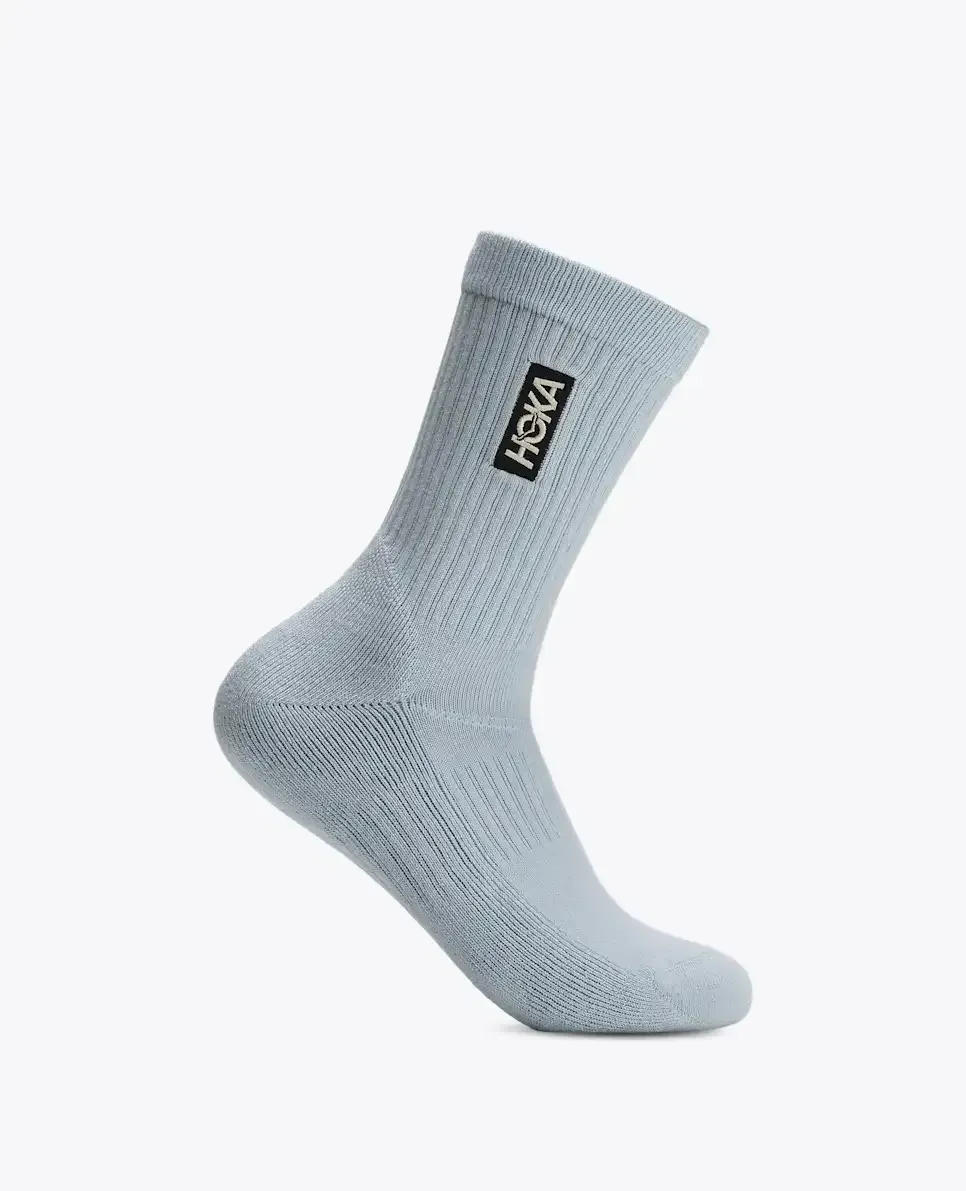 HOKA Lifestyle Crew Sock Mineral Blue - Men's HOKA Exclusives - front view