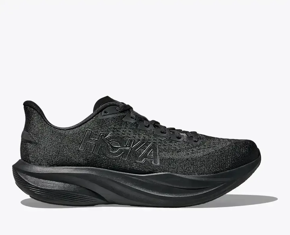 HOKA Mach 7 Black - Men's Road Running Shoes & Trainers - front view