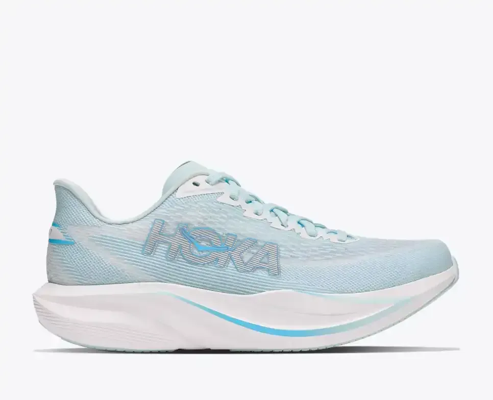 HOKA Mach 7 Glimmering Blue Frost (Women’s) - Road Running Shoes - front view