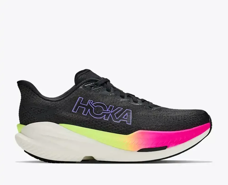 HOKA Mach X 3 Black Neon Nebula - Men's Running Shoes & Trainers - front view