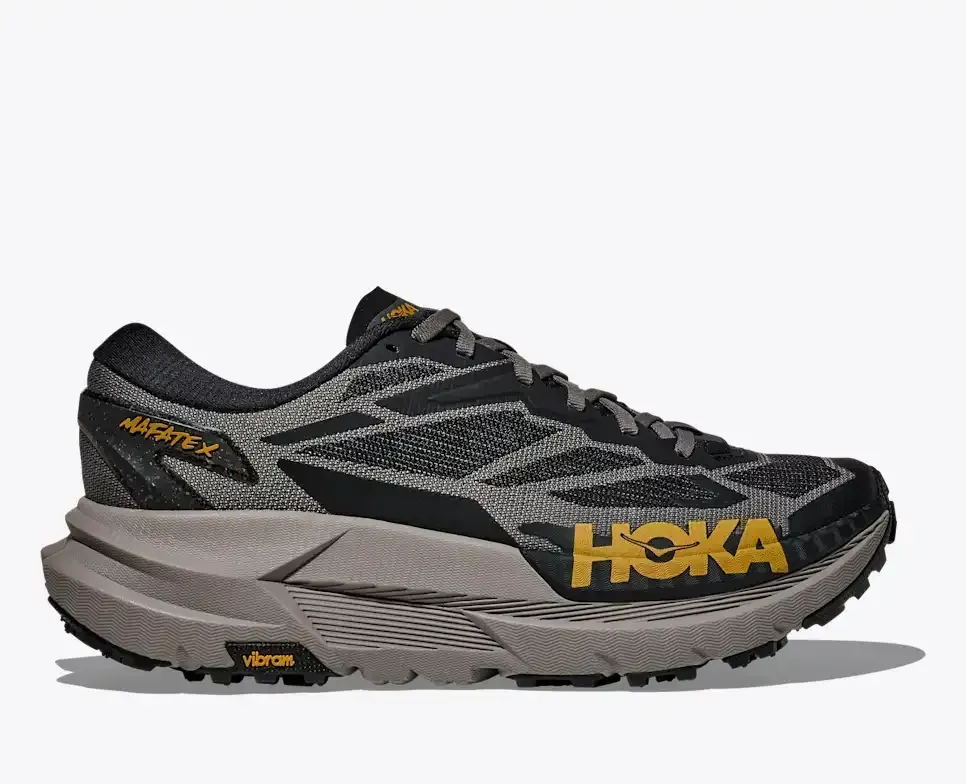 HOKA Mafate X Black Cement - Men's Running Shoes & Trainers - front view