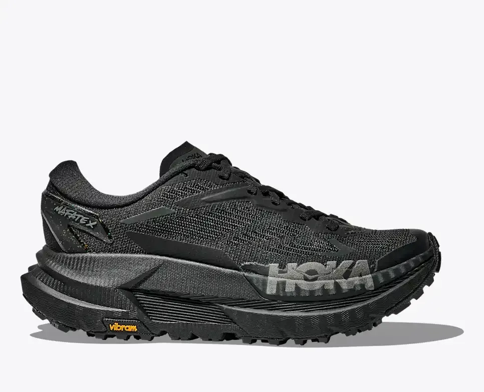 HOKA Mafate X Black Satellite Grey - Men's Running Shoes & Trainers - front view