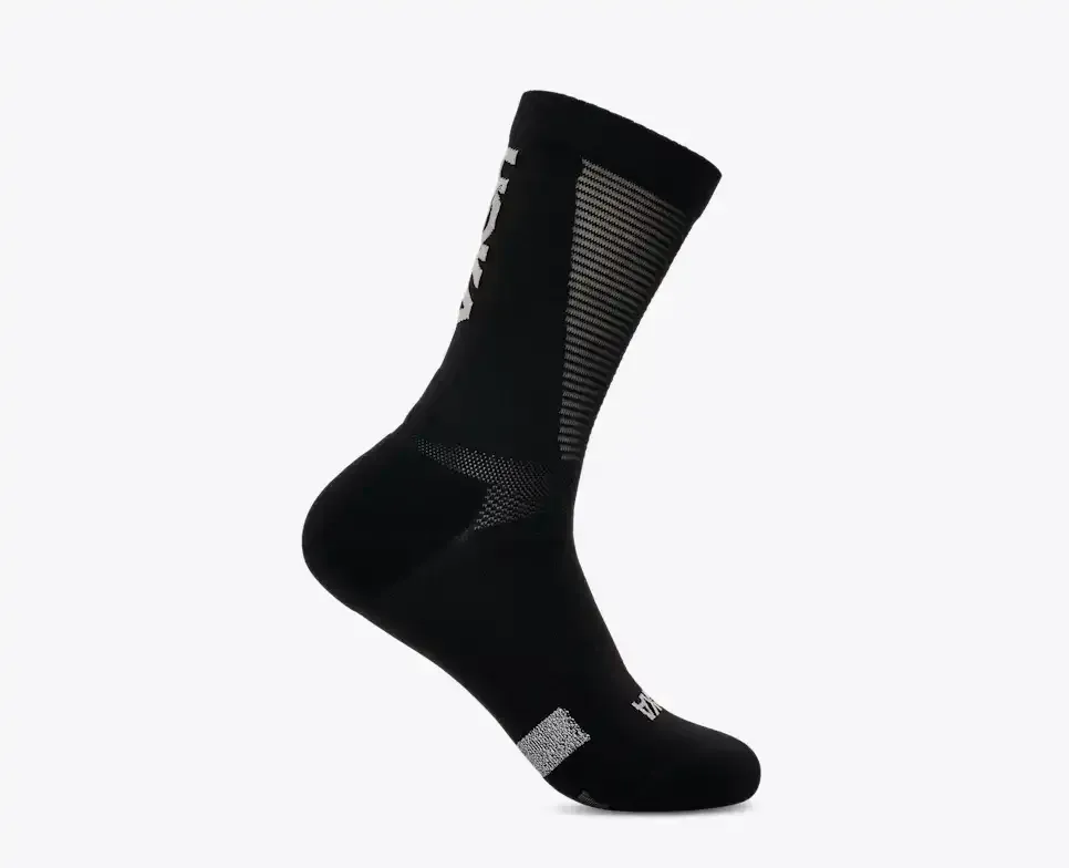 HOKA Race Day Crew Sock Black - Men's HOKA Exclusives - front view