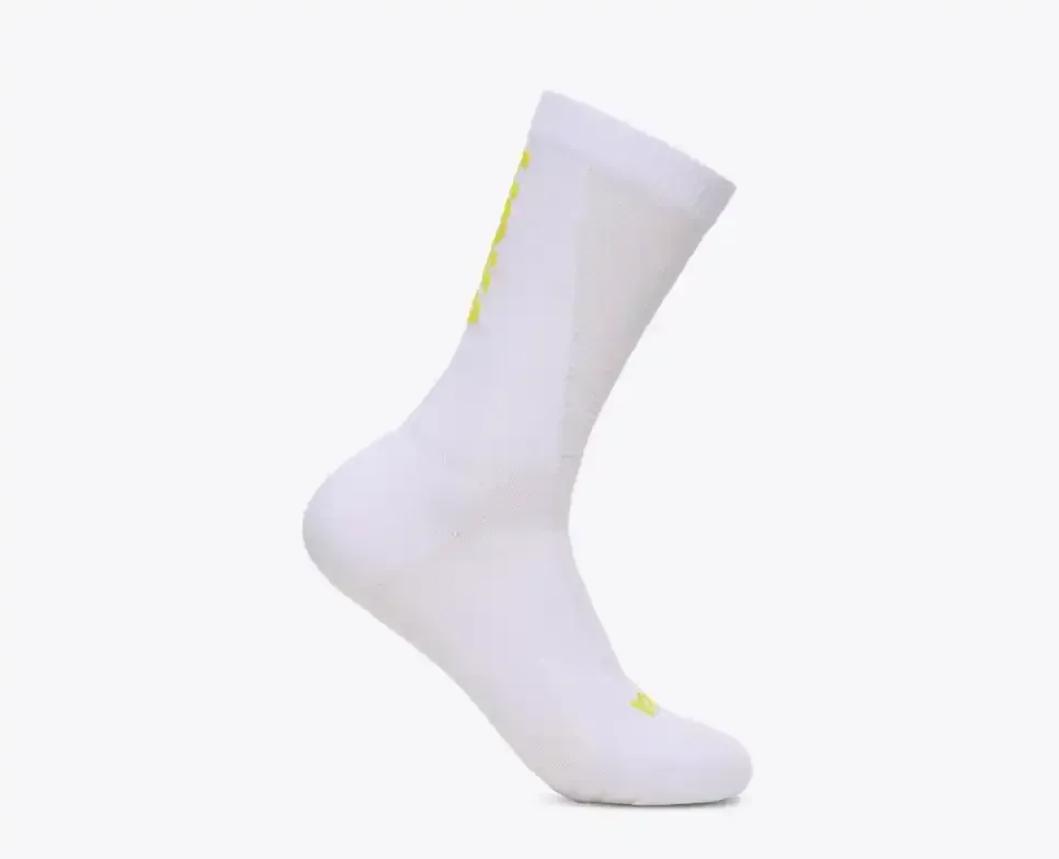 HOKA Race Day Crew Sock White - Men's HOKA Exclusives - front view