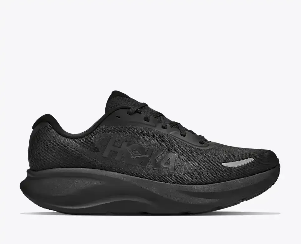 HOKA Rincon 5 Black - Men's Road Running Shoes & Trainers - front view