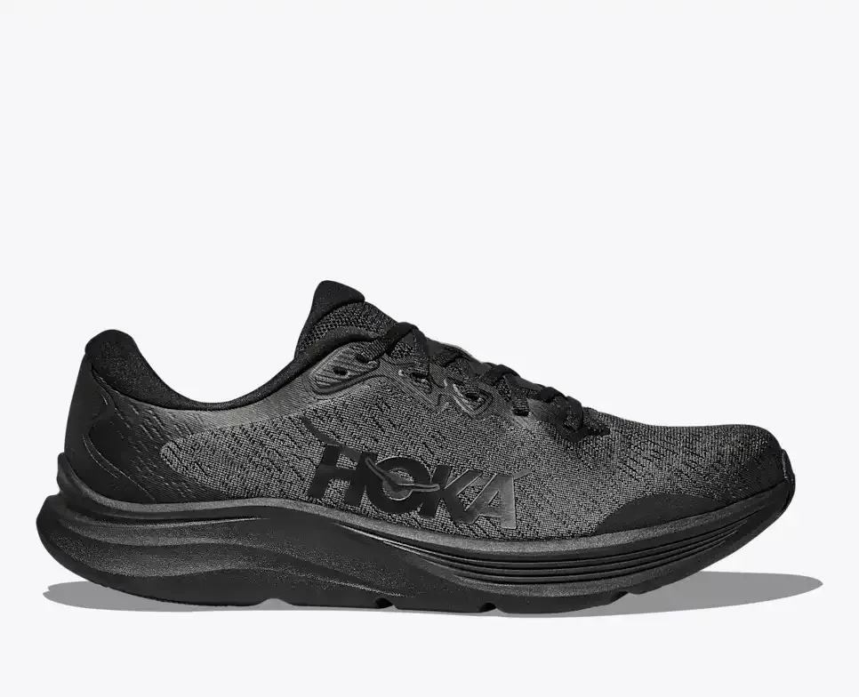 HOKA Solimar 2 Black - Men's Running Shoes & Trainers - front view