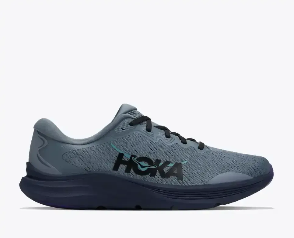 HOKA Solimar 2 Slate Blue Electric Aqua - Men's Running Shoes & Trainers - front view