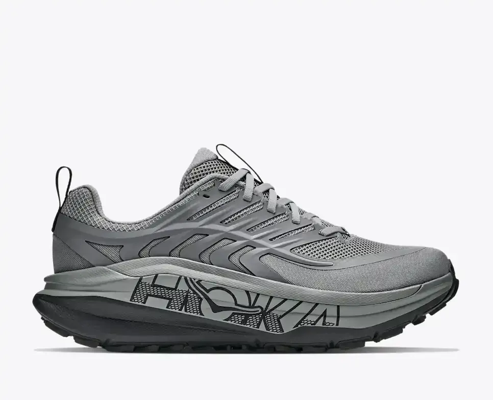 HOKA Stinson 8 Galactic Grey Black - Men's Running Shoes & Trainers - front view